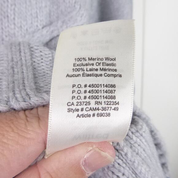 Aritzia Wilfred Merino Wool Sweater SZ L Turtleneck Cable Knit Oversized Soft - Picture 7 of 12